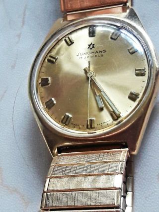 Vintage Junghans 17 Jewel German Made Mens Mechanical Watch.