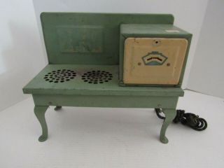 Vintage Doll Child Toy Kitchen Stove Metal Electric Oven Parts Repair