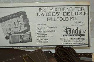 Tandy Vintage Ladies Deluxe Billfold Kit 4048