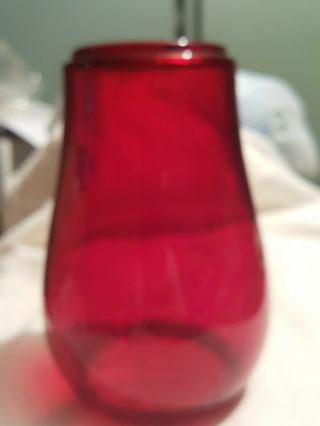 Vintage No.  20 “e” Red Glass Replacement Globe For Railroad/barn Lantern