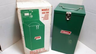 Vintage Coleman Lantern Metal Carry Case Model 335 - 200 With Box