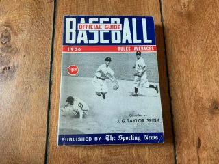 1956 Sporting News Baseball Official Baseball Guide Book Vintage Rare