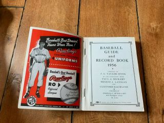 1956 Sporting News Baseball Official Baseball Guide Book VINTAGE RARE 3
