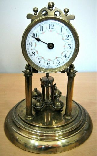 Vintage 400 Day Torsion Anniversary Clock By Jahresuhren Fabrik Germany C1921