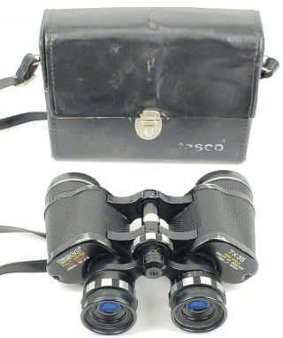 Vintage Tasco Binoculars Model No.  318 Fully Coated 7 X 35 Wide Angle W/case