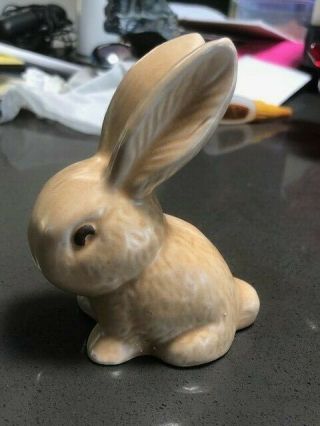 Vintage Sylvac Snub Nosed Cute Small Rabbit Beige Model 1065