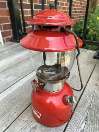 Vintage Red Coleman Lantern Model 200A USA dated 1966 2