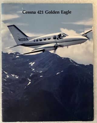 Cessna 421 Golden Eagle 1980’s Sales Brochure,  Private Aircraft,