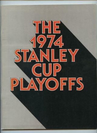 4/9 1974 Stanley Cup Nhl Hockey Program Philadelphia Flyers Atlanta Flames Goal