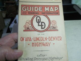 Vintage Pre - Owned Guide Map Of The Omaha - Lincoln - Denver Highway.