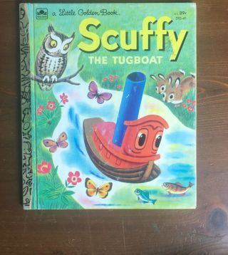 Vintage Little Golden Book Scuffy The Tugboat Gertrude Crampton Tibor Gergely 74