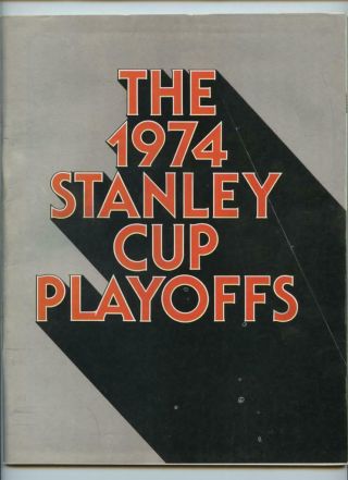 5/19 1974 Stanley Cup Nhl Hockey Program Philadelphia Flyers Boston Bruins Goal