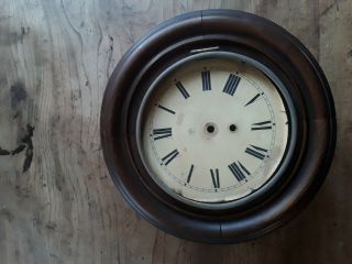 Antique Wall Clock Case For Restoration - Small School Clock Type - 9 Inch Bezel