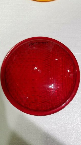 (1) Red Traffic Light Signal Lens Polycarbonate 8 " Diameter,  Lens 8 Xl