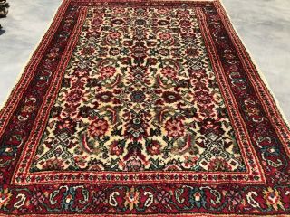 Authentic Hand Knotted Vintage Bulgaria Wool Area Rug 4.  10 X 3.  5 Ft (2131 Fzl)