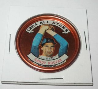1964 Topps Baseball Coin Pin 159 Sandy Koufax Los Angeles Dodgers All Star