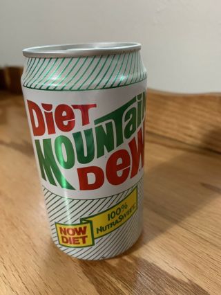 Vintage Diet Mountain Dew Soda Can Empty 12 Oz.  Aluminum Nutrasweet