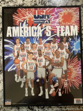 America’s Team Usa Basketball 20 X 16 Poster In Frame