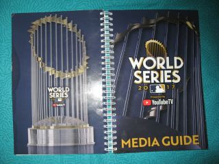 2017 Mlb World Series Media Guide Houston Astros Los Angeles Dodgers Rare Vhtf