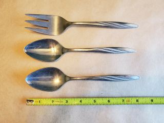 Vintage American Flair Stainless International Silver Serving Spoons & Fork