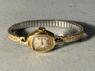 Vintage Swiss Monarch Womens 14k Gold Mechanical Watch 7.  1 Grams