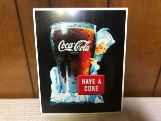 1995 Coca Cola Metal/tin Sign 11 1/2 ”x 14” Vintage Collectible