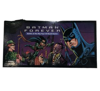 Vintage 1995 Batman Forever: Battle At The Big Top 3 - D Board Game