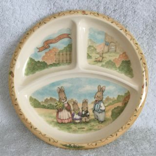 Vintage Peco Melamine Ware Peter Rabbit Beatrix Potter Divided Plate Childs