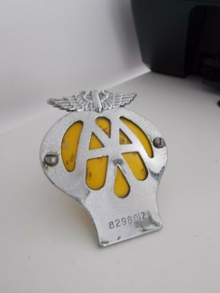 Small Vintage 1960s Aa Motorcycle / Scooter Issue Badge - Vespa/lambretta
