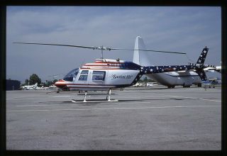Santini Air Bell 206b N2044c Airwolf Tv Show 35mm Kodachrome Aircraft Slide