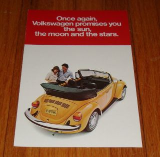 1978 Volkswagen Vw Beetle Convertible Sales Brochure