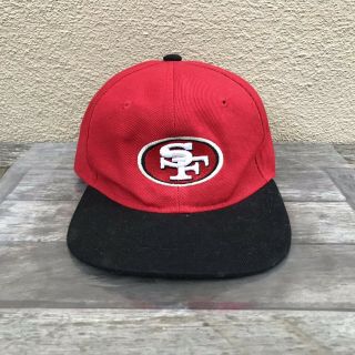 Vintage San Francisco 49ers Snapback Hat Cap Black Red Please Read