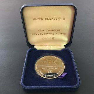 Queen Elizabeth 2 - Cunard Line | 1981 Royal Wedding Medallion