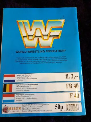 VINTAGE MERLIN ' S WWF SUPERSTARS OF WRESTLING STICKER ALBUM SERIES 2 hulk Hogan 2