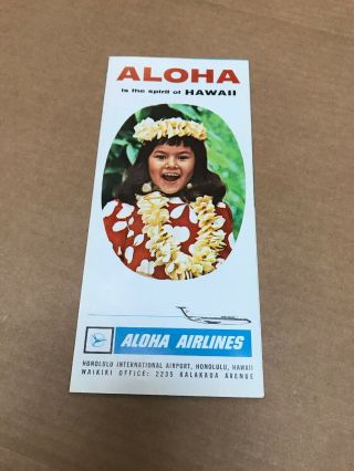 Aloha Airlines Travel Brochure Vintage