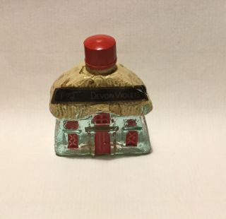 Vintage Thatched Cottage Glass Bottle Of ‘fragrance Of Devon Violets’.
