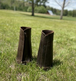 MILITARY SHIN GUARDS ANTIQUE WWI MCMONIES 2