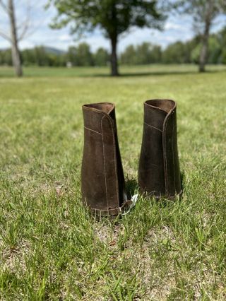 MILITARY SHIN GUARDS ANTIQUE WWI MCMONIES 3