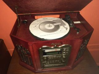 Antique Style Memorex Wooden Cd Record Player Am/fm Sereo 9290