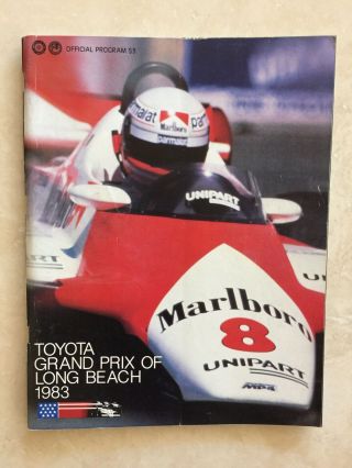 1983 Toyota Grand Prix Of Long Beach Racing Official Program.  Drivers List.