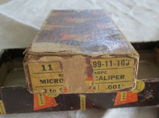Vintage Brown & Sharpe 0 - 1 Micrometer Caliper 599 - 11 - 103 2