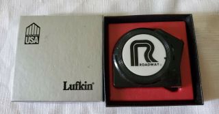 Vintage Roadway Express Advertising Lufkin Tape Measure In The Box.