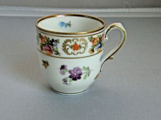 Vintage Schumann Bavaria Chateau Dresden Flowers Demitasse Tea Cup - Cup Only