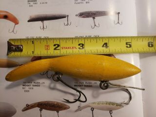 Antique 1915 5 " Rush Tango First Model Fishing Lure Pictured In Karl White Book