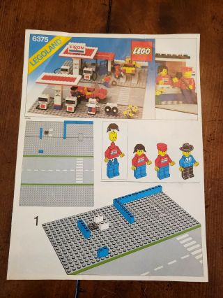 Lego 6375 - 2 Gas Station Vintage 1980 - Complete No Box
