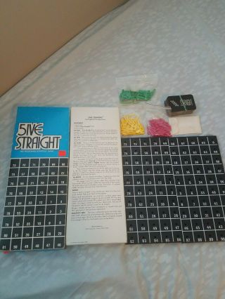 Vintage 1968 Five Straight Game - A Peg Board Strategy Game - Complete