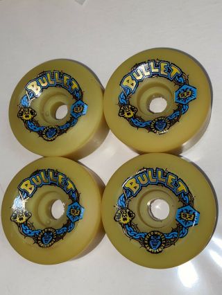 Santa Cruz Bullet 63’s Skateboard Speed Wheels Vintage Nos Originals Yellow