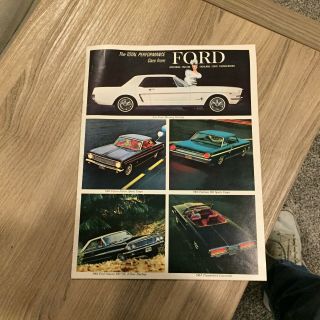 1965 Ford,  Galaxie,  Mustang,  Fairlane,  Thunderbird,  Sales Lit.
