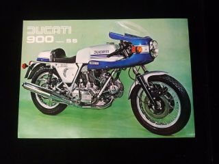 1977 Ducati 900 Sport Brochure Flyer Berliner Sport Ss Euromart Meccanica
