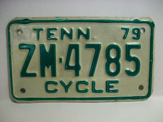 1979 Tennessee Motorcycle License Plate Zm - 4785